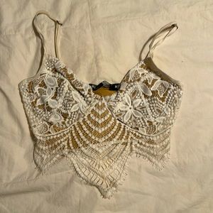 For Love & Lemons Lace Crop Tank